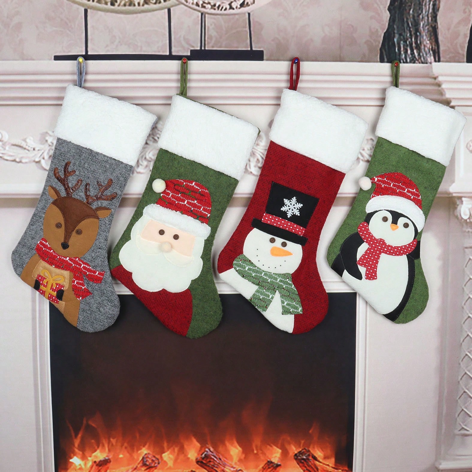 Christmas Stocking Hanging - Calza natalizia in tessuto a maglia,