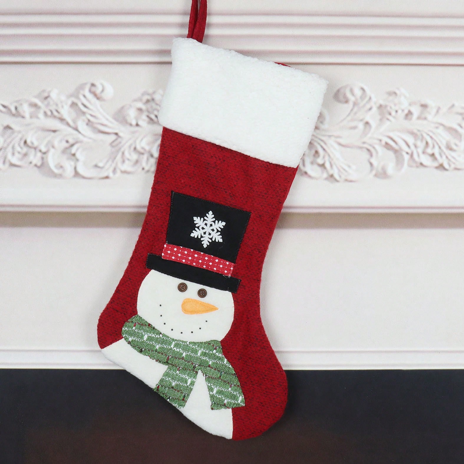 Calza natalizia in tessuto a m - Christmas Stocking Hanging recensione e prezzo