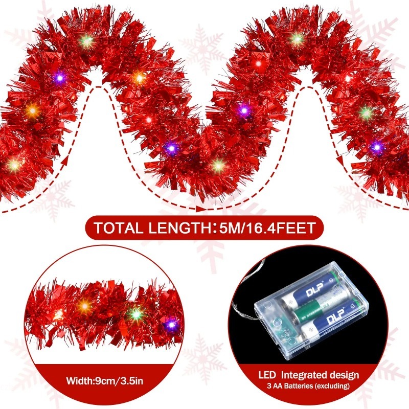 1 Pezzo Ghirlanda di Natale da - Tinsel Garland Decoration recensione e prezzo